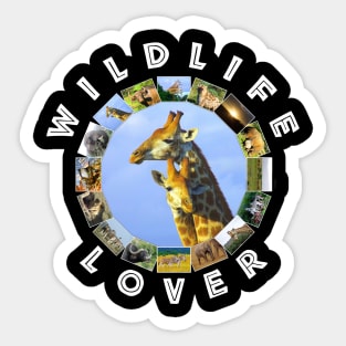 Wildlife Lover Giraffe Cuddles Sticker